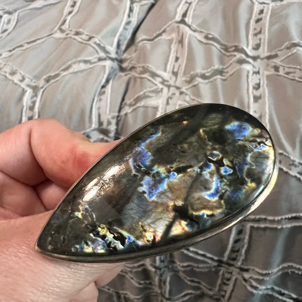 Statement Labradorite Adjustable Sterling Silver … - image 2